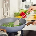 thumbnail image 4 of Juego de utensilios de cocina de 2 piezas, acero inoxidable 304, pala para wok y cuchara sopera con mango largo de madera resistente al calor, 4 of 7