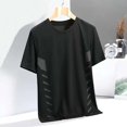 thumbnail image 2 of GEWSEY Ice Silk Workout Shirts for Men Quick Dry Athletic T-Shirts Short Sleeve Crewneck Tops Summer Gym Running Blouses (Black, M), 2 of 8