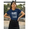 thumbnail image 2 of Black Whyte Techno Style T-Shirt Women -Image by Shutterstock, Female 4X-Large, 2 of 4