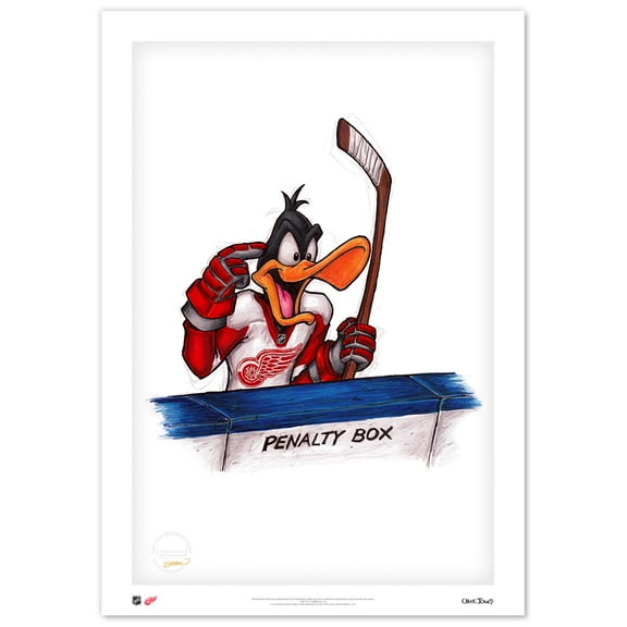 Daffy Duck Detroit Red Wings 14" x 20" Looney Tunes Limited Edition Fine Art Print