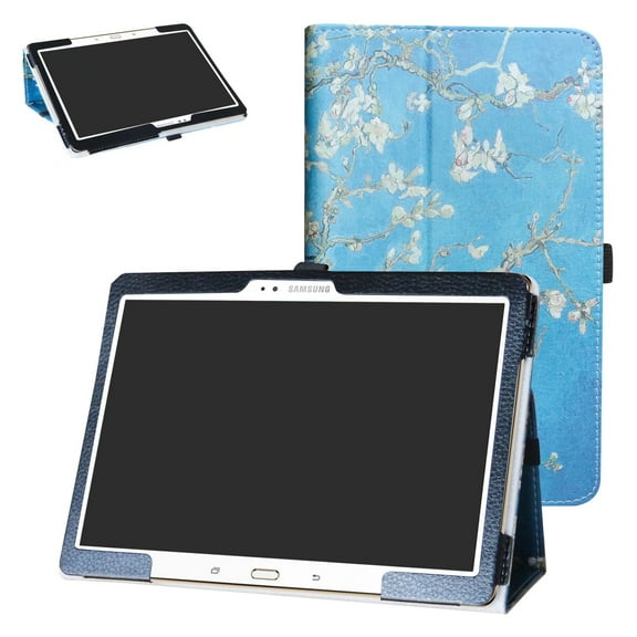Labanema 10.5" Samsung Tab S 10.5 T800 Case, PU Leather Folio Stand Protective Case, Cover for 10.5" Samsung Tab S 10.5 T800 (Apricot Flower)