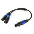 thumbnail image 2 of Speaker Male To 2 Female Splitter Cable, 1 In 2 Out Speaker Splitter Cable Standard Professional  For Subwoofers For Stage Monitors, 2 of 8