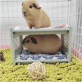 thumbnail image 5 of Guinea Pig Bunk Bed: Detachable Hamster Hideout Small Animal Bed with Mat & Blanket, 5 of 5