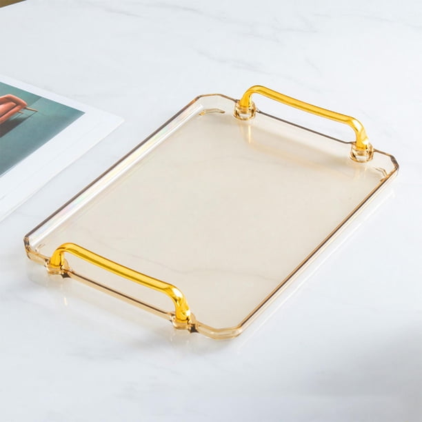 Bandeja de Servicio Moderna de Plástico con Storager para Comida de Almuerzo de Encimera , 30×22×4cm perfecl bandejas para servir