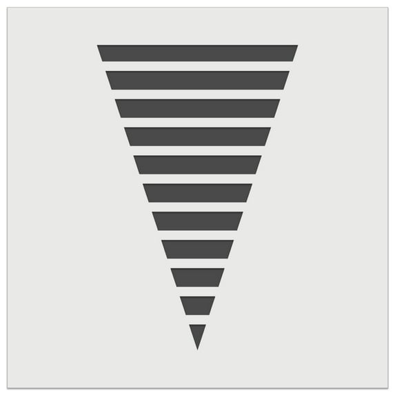 Thin Striped Pennant DIY Cookie Wall Craft Stencil - 9.0 Inch