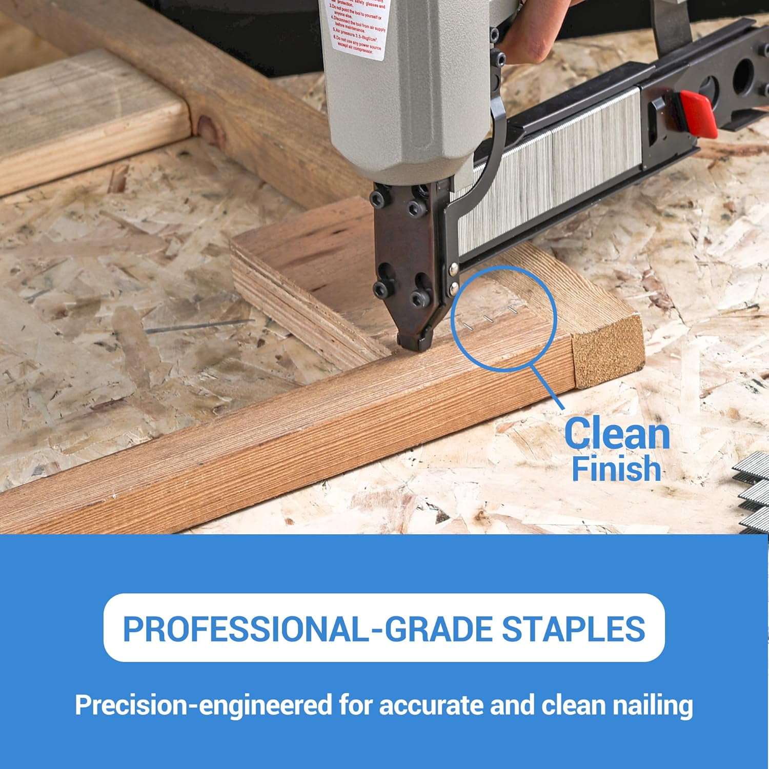 MEITE 18GA 1/4" Narrow Crown Galvanized Staples, 1-1/8" Length for Upholstery 4,000 Pcs/Box(10 Boxes)