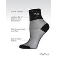 thumbnail image 3 of MeMoi Women's Queen Bee Rhinestone Cuff Sheer Anklet Sock - Womens - Female, One Size, Black, 3 of 7