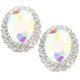 thumbnail image 3 of pendiente de perno prisionero de circonio mujeres pendientes de de ovalados joyería de moda Plata, 3 of 6