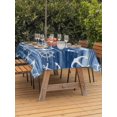thumbnail image 3 of Outdoor Tablecloth with Umbrella Hole for Patio/Picnic/Party/Camping, Navy Blue Anchor Nautical Waterproof Table Cloth Rectangle Table Cover Washable, Coastal Rudder Beach (60"x 120"), 3 of 9