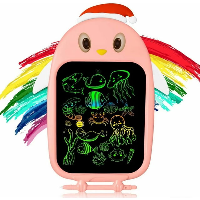 ZECATL LCD Writing Tablet 8.5-Inch Colorful Doodle Board Drawing Tablet, Electronic Drawing Pad with Lock Function, Educational and Learning Toys for 3 4 5 6 Year Old Girls and Boys,Pink