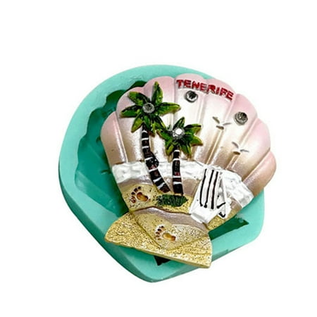 

HOTYA Scenery Coconut Tree Sailboat Shell Shape DIY Silicone Material Molds Chocolate Biscuit Fondant Cake Decorations