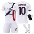 thumbnail image 5 of 2024-2025 Paris jersey No. 7 Mbappe No. 19 Li Gangren No. 10 Dembele No. 9 Ramos football uniform set for kids {HONGDE} Size 10 socks, 5 of 5