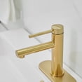 thumbnail image 4 of Widespread Waterfall Single Handle Wall Mounted Bathroom Faucet in Brushed Gold, 4 of 9