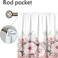 thumbnail image 2 of WNOOHIY Aesthetic Pink Peony Floral Bouquet Light-Filtering Curtains,39.5" × 87", Set of 2 Panels, 2 of 7