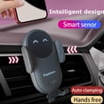 thumbnail image 2 of Wireless Car Charger Mount, Cute Car Phone Holder, Automatic Clamping Air Vent Dashboard Smart Phone Holder for iPhone 15/14/13/12/11//XS/XR/8, Samsung S23/22/21/20/Note 20, etc (Black), 2 of 11
