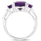 thumbnail image 2 of 2.38 Carat Genuine Amethyst & White Topaz .925 Sterling Silver Ring QJ Model, 2 of 3