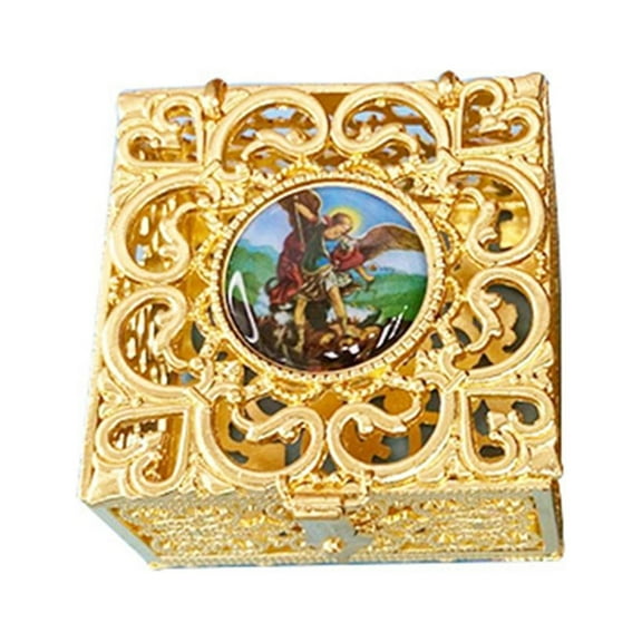 Mini Treasure Storage Jewelry Box Retro Gold Foil Candy Necklace Earring Bead Box Container Small Wedding Decorations