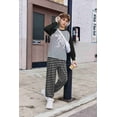 thumbnail image 3 of Arshiner Boys Clothes Contrast Raglan Sleeve Tops + Sweatpants Set 2Pcs Fall Winter Outfits for Kids, 3 of 5
