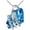 Sea Blue, variant on Guodhu Wish Stone Pendant Necklace with Crystal Birthstone Gold Plated/Silvertone Gift Jewelry