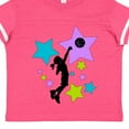 thumbnail image 4 of Inktastic Girl Playing Basketball Purple, Blue, Green Stars Boys or Girls Toddler T-Shirt, 4 of 5