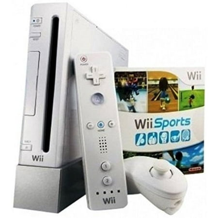 Nintendo Wii with Sports Game Nunchuk and Remote, White, (Refurbished)