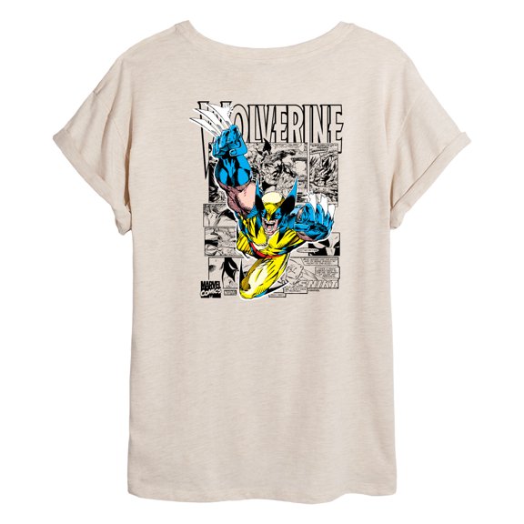 Marvel Wolverine - Comic Book Panels - Women's Oversized Graphic T-Shirt
