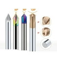 thumbnail image 3 of Carbide Chamfer Milling Cutter Tungsten Steel Cnc Cutters V-shaped Router Deburring 2&3 Flutes Chamfering End Mills , High Precision, 3 of 6