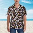 thumbnail image 4 of Lsque Daisies Flowers pattern Hawaiian Shirt for Men, Unisex Summer Beach Casual Short Sleeve Button Down Shirts-XX-Large, 4 of 9