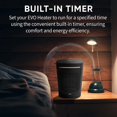thumbnail image 5 of 1500-Watt 11 in. Oscillating Ceramic Electric Heater with Digital Display, Tip Over Cutoff Switch in Black, 5 of 8