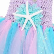 Jurebecia Princess Tutu Dress Girls Halloween Costume Color Led Light up for Halloween Birthday Party Kids 6,4-5Years
