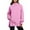 Pink, variant on ZUKMRJPC Women's Mock Turtleneck Sweatshirts Oversized Long Sleeve Warm Fleece Lined Pullover Casual Trendy Side Split Tops with Pocket