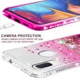 thumbnail image 5 of Compatible for Samsung Galaxy A20 Case, Galaxy A30 Case, Galaxy A50 Case, with [Tempered Glass Screen Protector] SOGA Diamond Liquid Quicksand Cover Cute Girl Women Phone Case - Clear/Pink, 5 of 5
