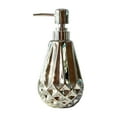 thumbnail image 2 of Dispensador de jabón con bomba, botella, recipiente para líquidos de baño, dispensador de gel de ducha de cerámica. plata, 2 of 9