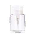 thumbnail image 3 of Transparent Plastic Press Bottle 200ml, Leak-Proof Travel Container for Makeup Remover, Lotion, Nail Polish Remover, Portable Refillable Pump Bottle, 3 of 6