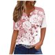 thumbnail image 1 of Camisetas Casuales de Mujer con Cuello en V Camiseta de Color Sólido, Manga Corta Casual Top para el Uso Diario, 1 of 3