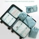 thumbnail image 3 of 8 unids/set bolsa de almacenamiento de equipaje de gran capacidad embalaje ropa zapatos organizador cosméticos bolsa de viaje al aire libre para Envolturas para manijas de equipaje Azul claro Minnieouse AP012006-04, 3 of 6