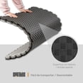 thumbnail image 4 of Kit 10pz Tatami Piso de Hule Profesional Para Gimnasio Artes Marciales Marthing 1m2 c/u, Protector de Piso Maquinas de Ejercicio Facil de Colocar y Limpiar Antidezlizante Bicolor Gris / Negro, 4 of 10