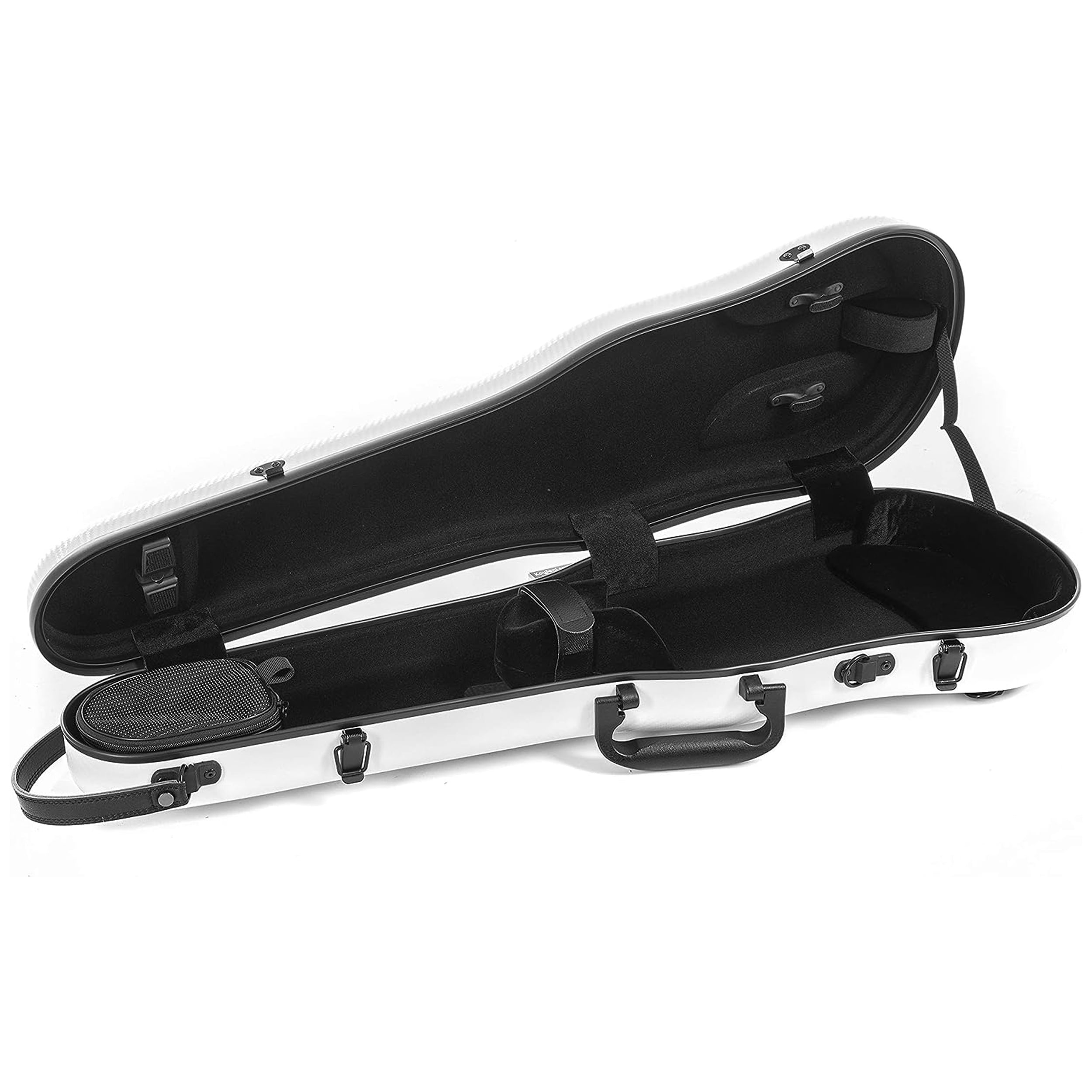 GEWA PURE 1.8 Shaped Violin Case - Polycarbonate Shell - White/Black
