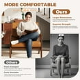thumbnail image 4 of JULY'S SONG Mid Century Modern Accent Chair with Pillow, Leather Upholstered Reading Chair with Wood Frame, 25.6" W Arm Chairs in Living Room,Brown-Leather, 4 of 9