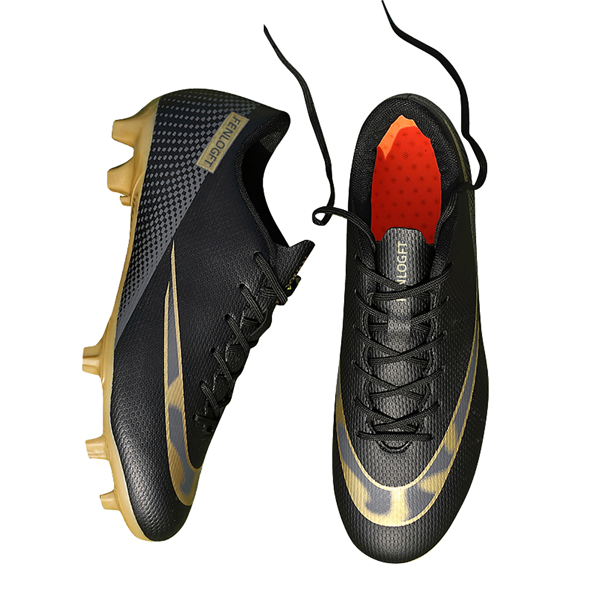 Unisex Leather Soccer Cleats with Lace-Up Closure - Turf Football Shoes for Men/Women/Youth Training Cleats for Soccer & American Football Shoes