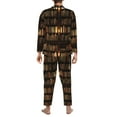 thumbnail image 5 of Kll Bookshelves Sleepwear Mens Flannel Pajamas,Long Cotton Pj Set, 5 of 9