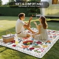 thumbnail image 4 of Watercolor Flowers Outdoor Rug for Patio/Deck/Porch, Non-Slip Large Area Rug 6 x 9 Ft, Farmhouse Spring Floral Botanical Indoor Outdoor Rugs Washable Area Rugs, Reversible Camping Rug Carpet Runner, 4 of 8