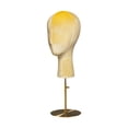 thumbnail image 1 of Soporte para pelucas, modelo de cabeza de maniquí, decoración del hogar, soporte para sombreros ajustable y estable, soporte de exhibición de pelucas Amarillo y Oro Base, 1 of 10