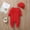R185-Red, variant on RMGVDSD Baby Girl Clothes Infant Girls Onesie Ruffled Footies Newborn Bodysuit Long Sleeve Footed Romper Jumpsuit With Hat 2Pcs Set Cute Comfort Clothes