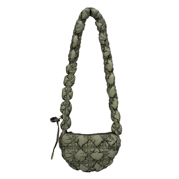 Bolso Nube para Mujer Mano Informal Acolchado Fruncido Plisado Color Sólido