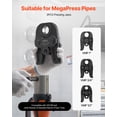 thumbnail image 2 of VEVOR MegaPress Jaws, 3PCS Pressing Jaws 1/2", 3/4" & 1" for MegaPress Carbon Steel Pipes, Compatible with Standard Press Tools, Includes Carrying Case, 2 of 9