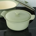 thumbnail image 2 of BergHOFF Ron Cast Iron 10" Dutch Oven 4.4qt. with Lid, Green, 2 of 10