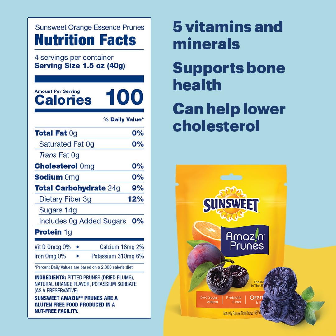 SunSweet Amazin Prunes Pitted - Orange Ess 6 Pack