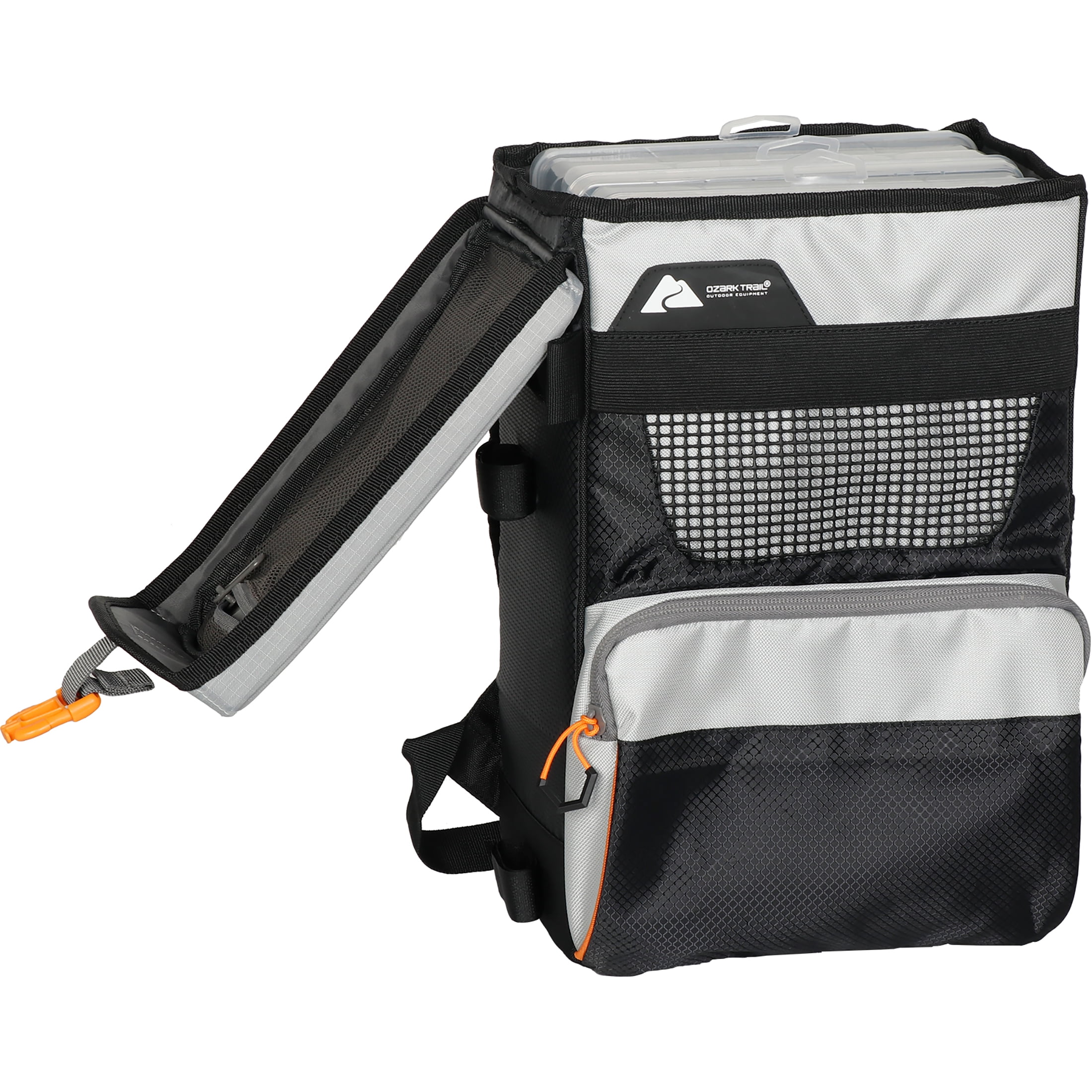 Ozark Trail 3700 Tackle Backpack with Three Trays, Gray, Adult, Unisex