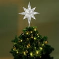 thumbnail image 5 of Christmas Star Tree Topper, Lighted 14.5” Silver Star Tree Toppers with 100 LED Lights Christmas Tree Top Ornament for New Year Holiday Home Office Indoor Decorations, 5 of 6